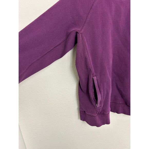 Duluth Trading Sweatshirt Women's M Purple Zip Pocket‎ Heavyweight CrewNeck - Picture 5 of 10